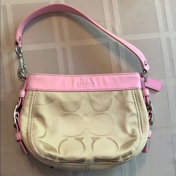 small pink coach purse